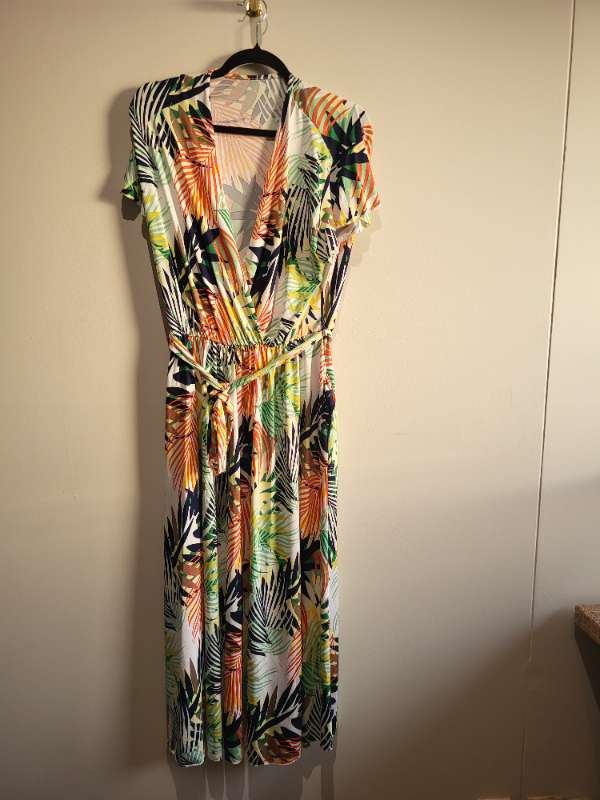 Denim dress with pockets