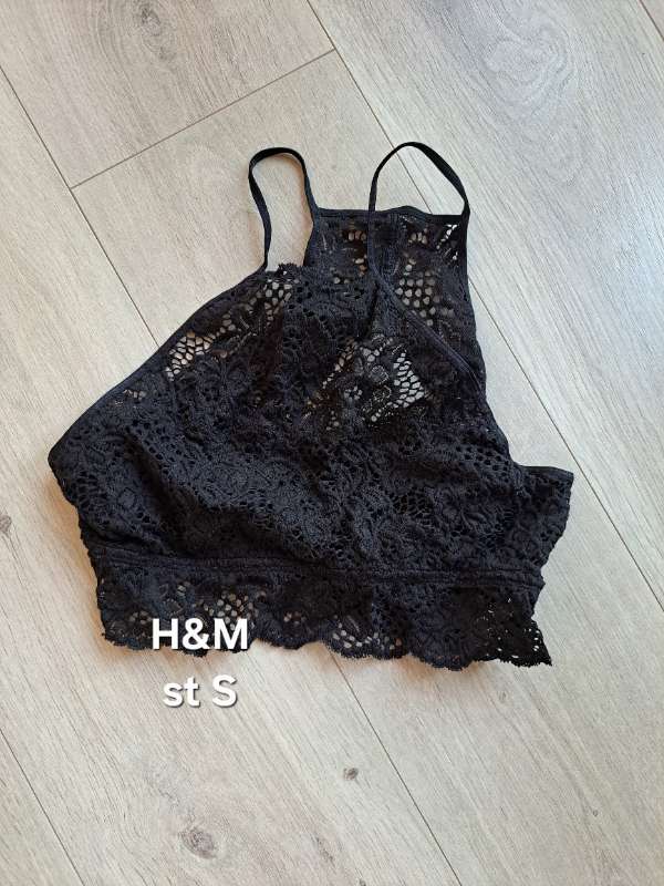 H&M blúndu toppur sv