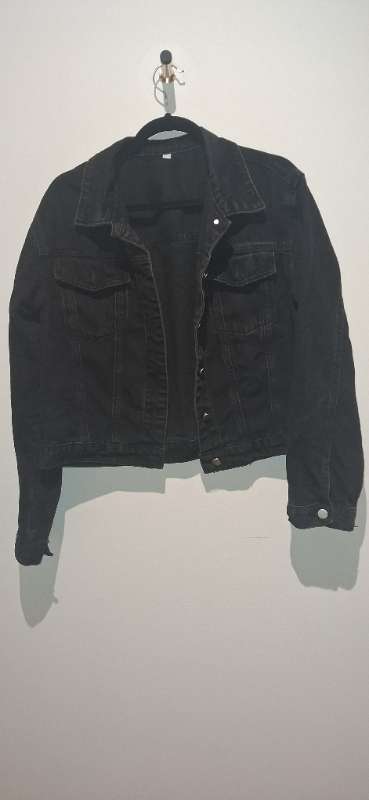 Black denim jacket
