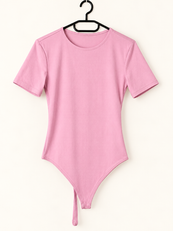 Pink t-shirt bodysuit