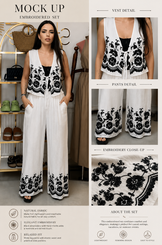 Embroidered Set