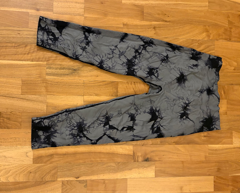 Black and gray workout pants