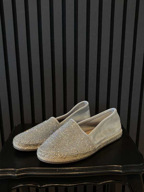 Skór, glimmer silfur