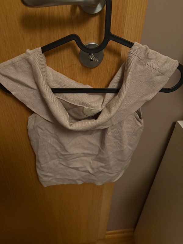 Beige off shoulder top