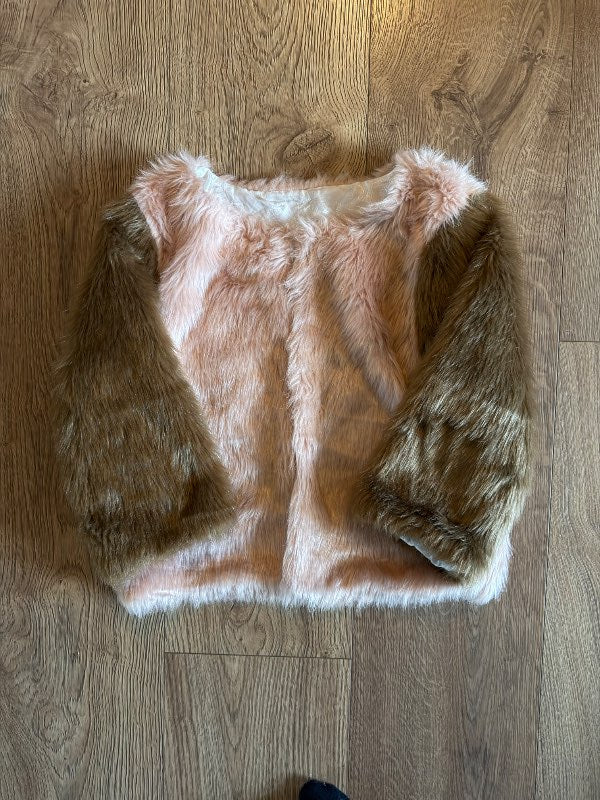 Pink and brown leather jacket