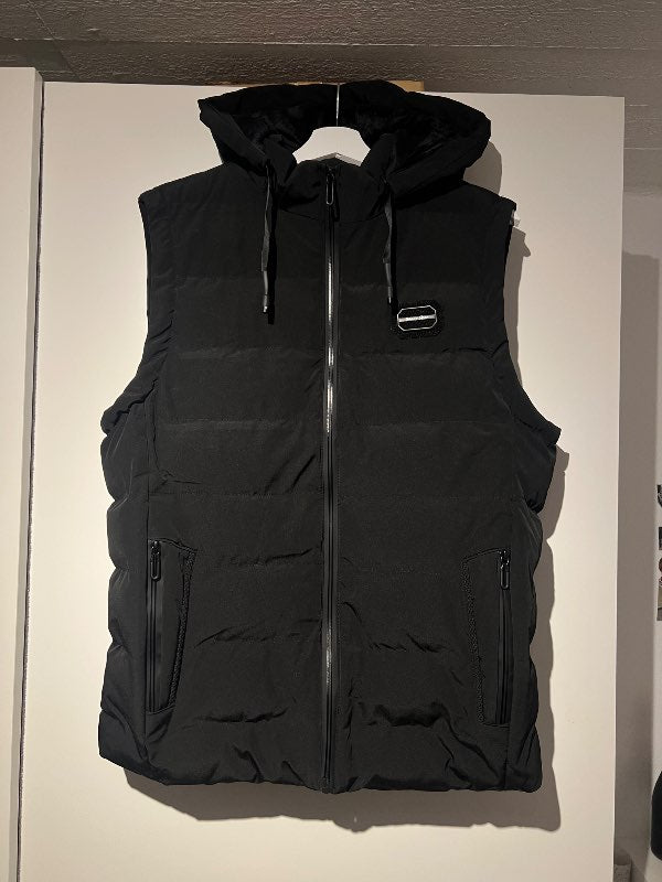 Black vest with hood