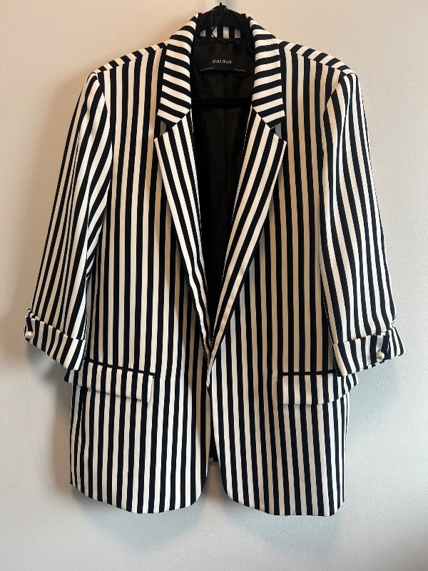 Zara jacket Black white