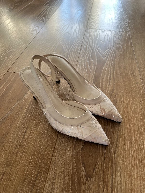 hvítir kittenheels