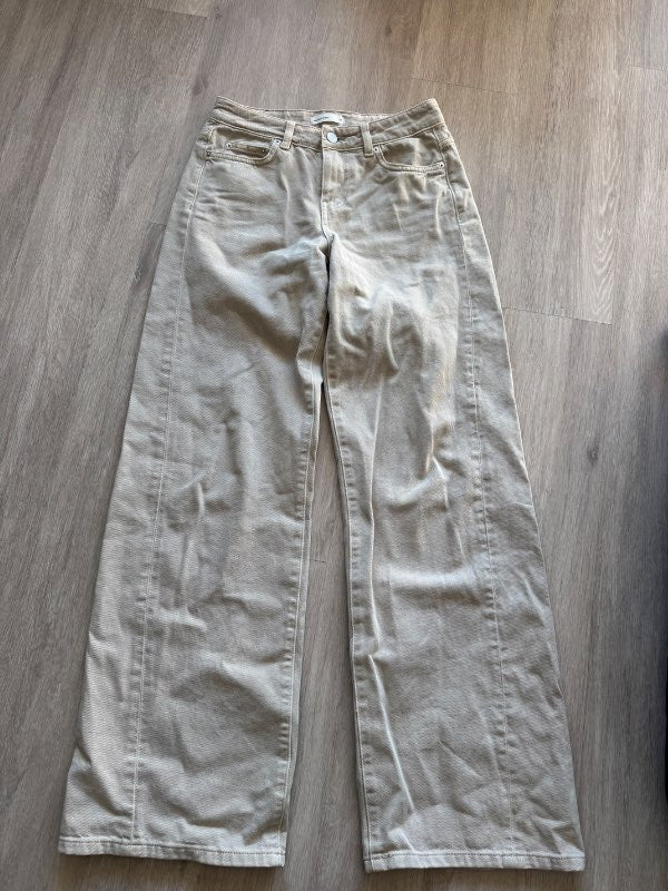 Gina Tricot kremaðar gallabuxur