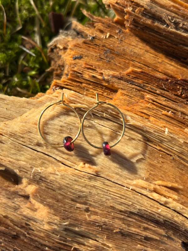 Eyrnalokkar m/ Garnet