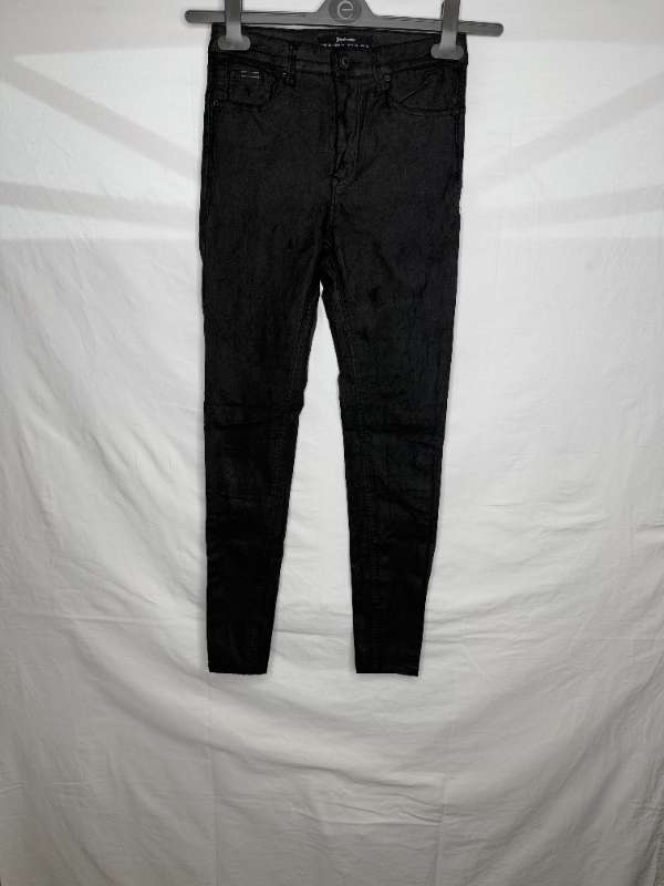 Pleður buxur svartar