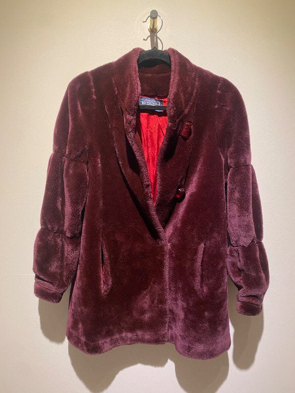 Plum Faux Coat