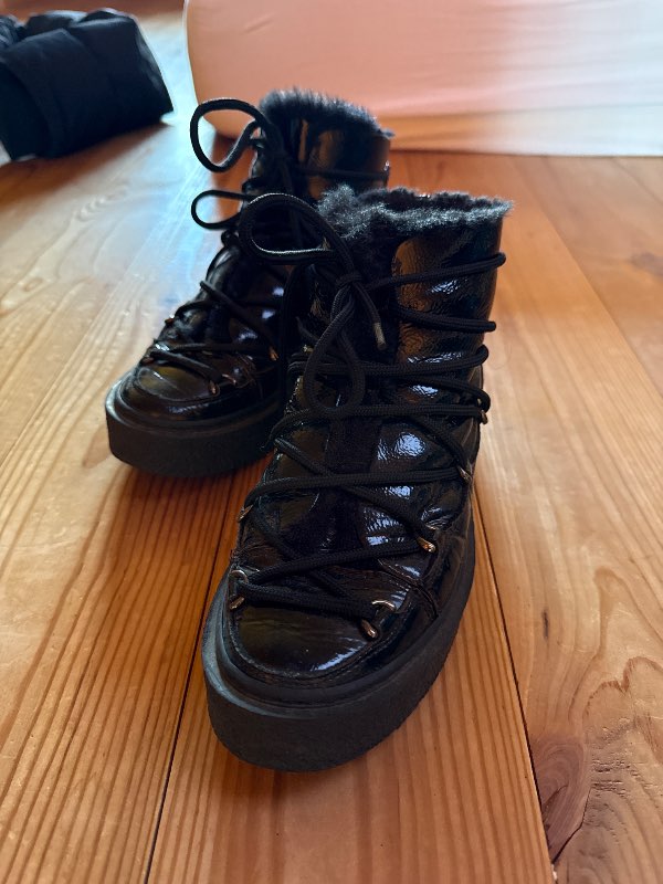 Black leather shoes