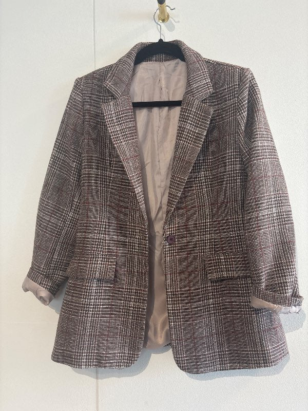 köflóttur blazer
