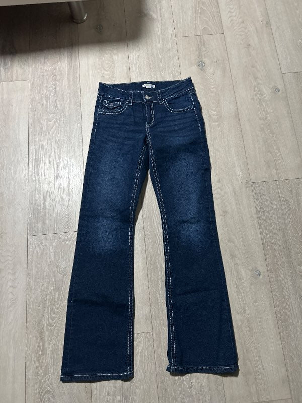 ginatricot flared gallabuxur bláar