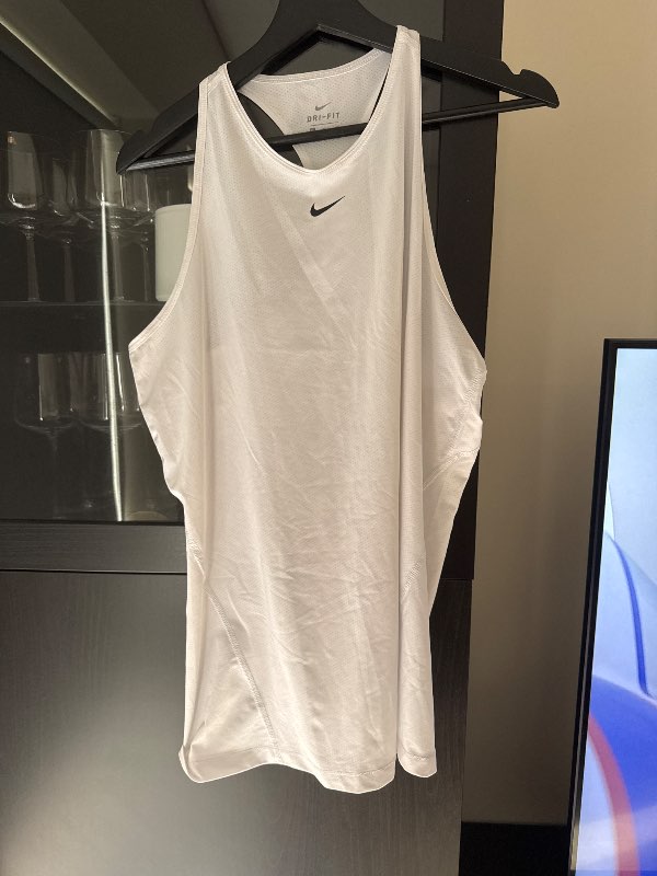 Nike íþróttabolur hvítur drifit