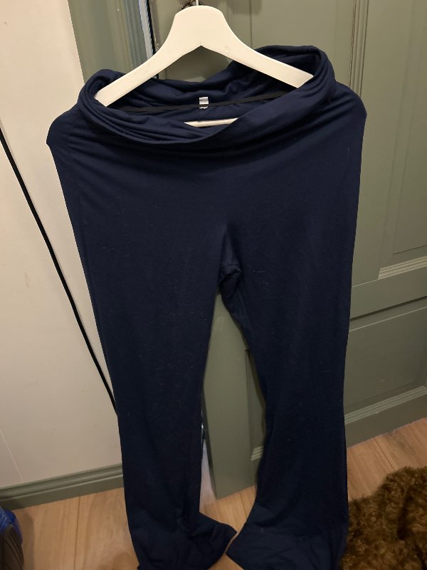 Bláar fold over buxur