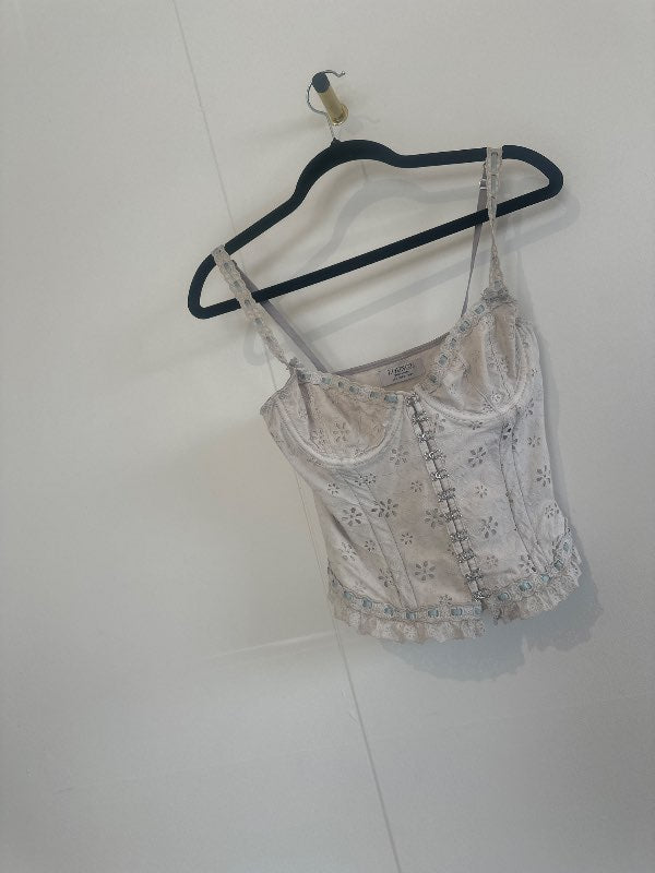 Hvít/grátt Lounge corset
