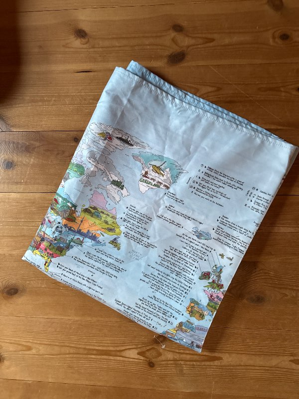 World map microfibre