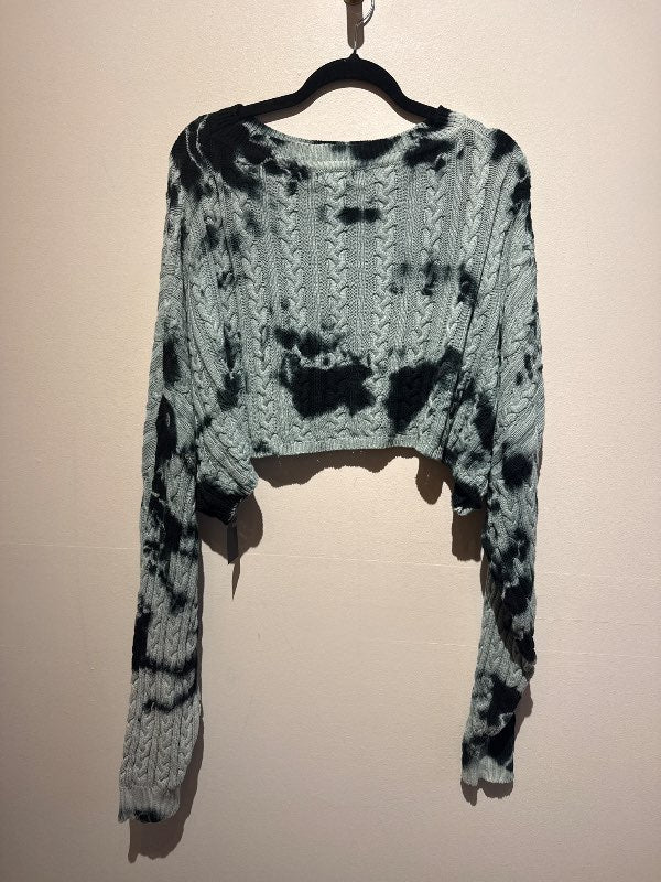 Tie dye cropped peysa