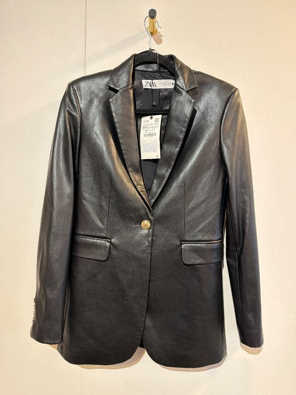 Zara leður blazer