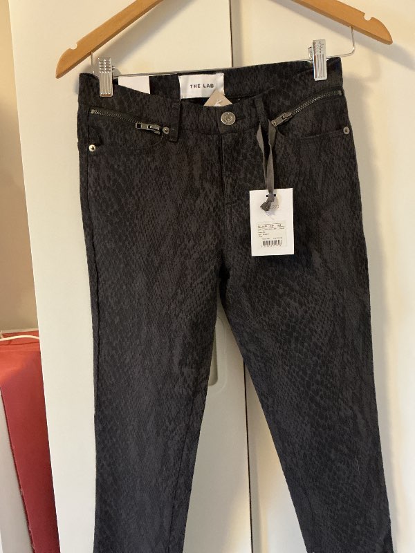 Snakeprint mid-rise buxur Nýtt