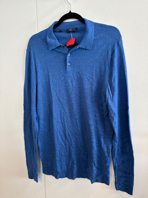 Blue wool sweater selected