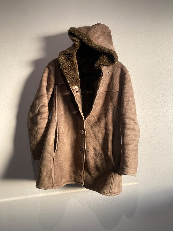 Sheep lined coat *needs buttons