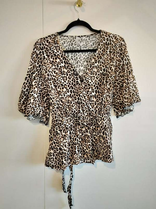 Blússa hlébarðamynstur