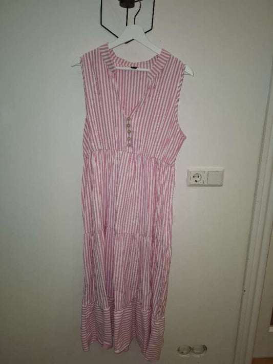 Bleikur og hvítur röndóttur