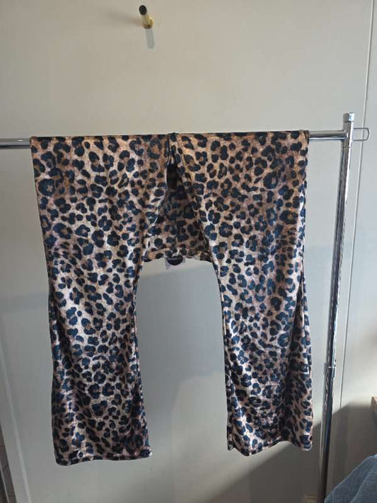Leopard velour pants