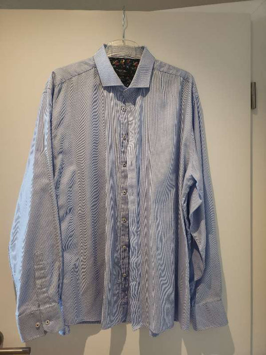 Bruun & Stengade - skyrta slim fit blá