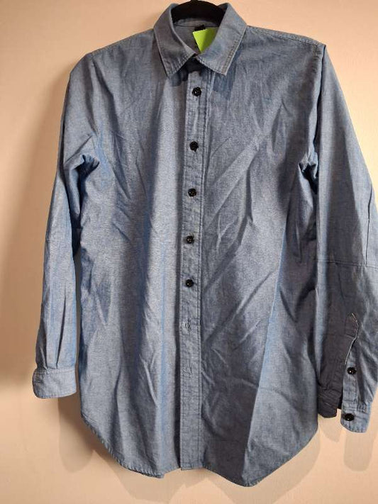 Raw denim shirt. More like a m than an xs.