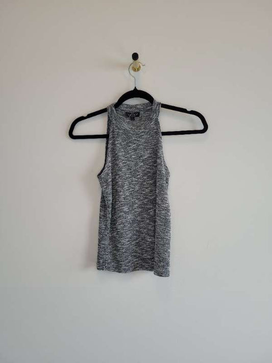 Gray and white tank top
