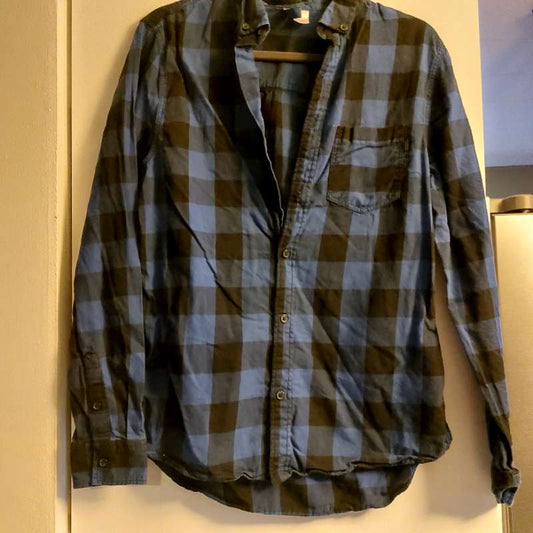 Skyrta blá köflótt