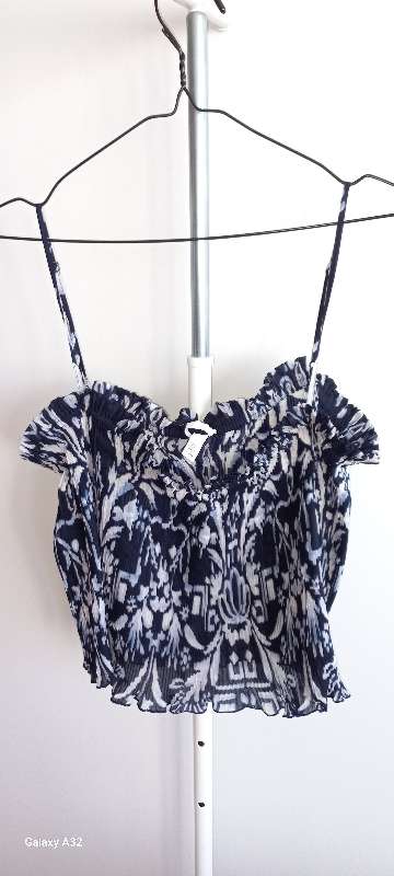 navy blue H&M blouse