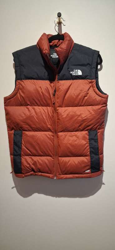 North face gilet red