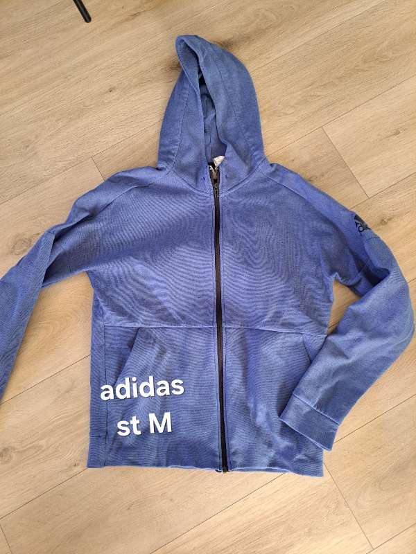Adidas blá hettupeysa
