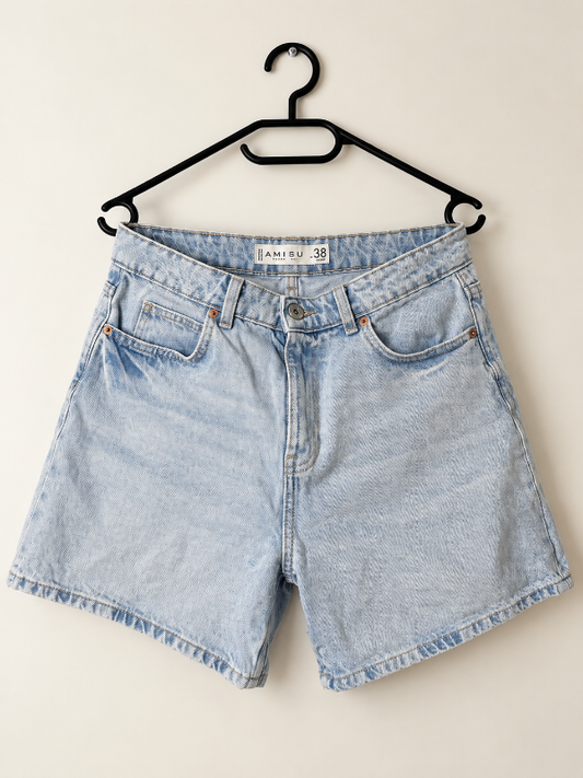 Blue denim shorts