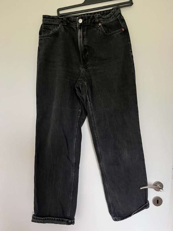 M Svartur Buxur Jeans