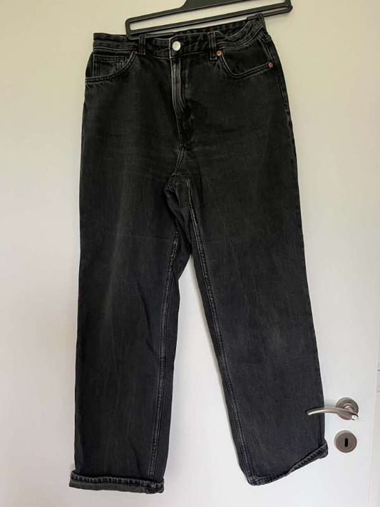 M Svartur Buxur Jeans