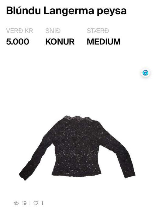 Svartur Langerma Bolur