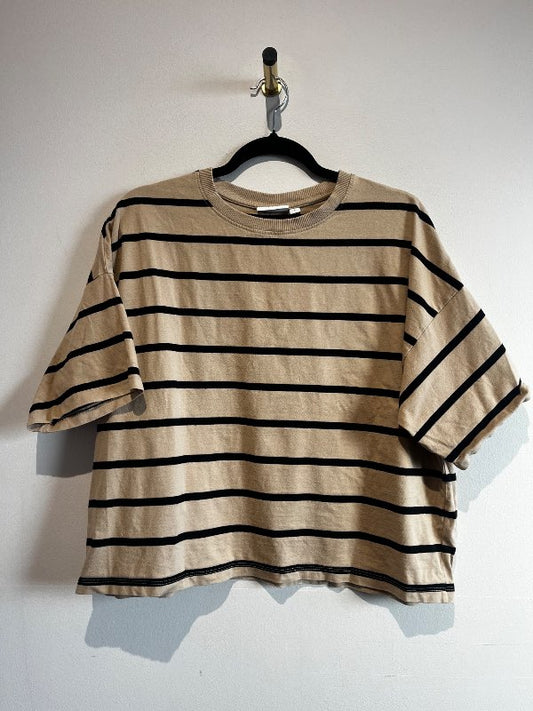 Ljósbrúnn röndóttur bolur - Kappahl