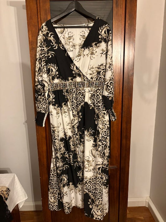 dress with gold stripes