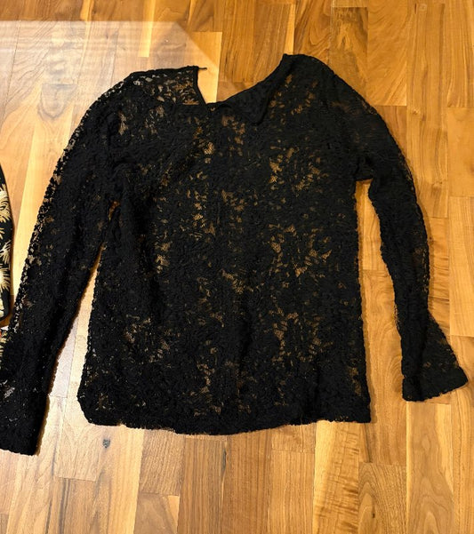 Long-sleeved net shirt