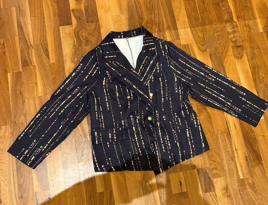Jacket with gold stripes
