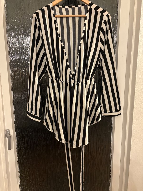 Black/white striped shirt