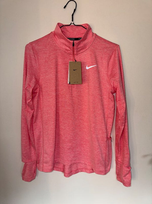 Bleik Nike hálfrennd peysa