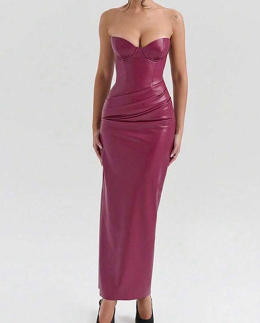 Rauður pleður kjóll 2