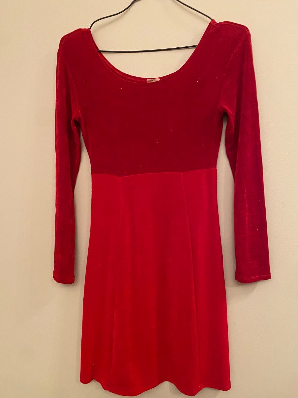 Girls kjóll rauður